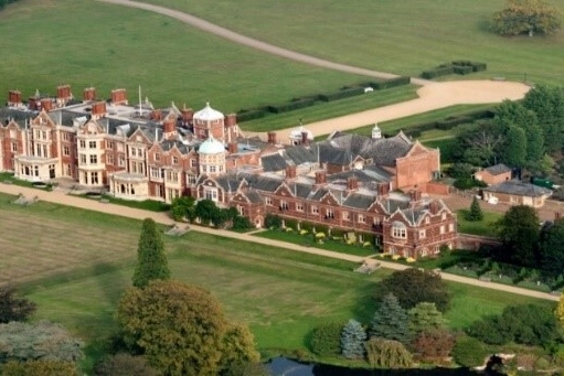 The magnificent Sandringham House, His Majesty The King's Norfolk retreat, a stunning historic attraction just a short drive from Hays Wood Retreat.